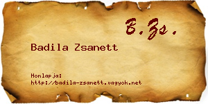 Badila Zsanett névjegykártya